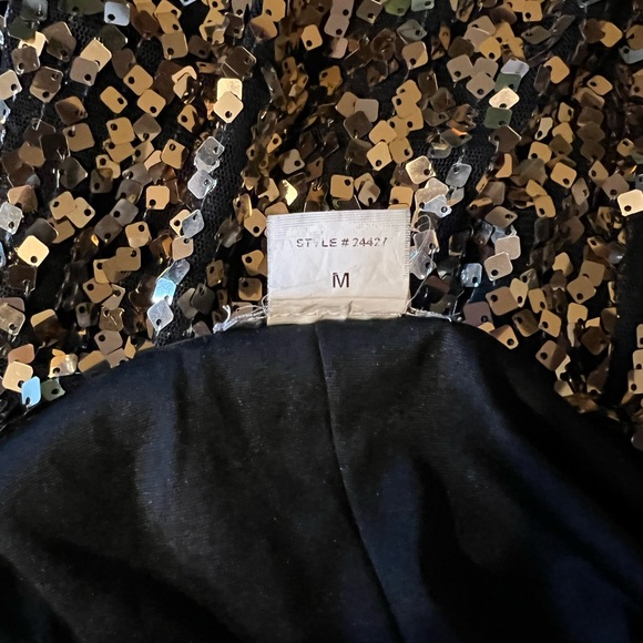 Siren Lily Womens Medium Gold Sequin Sparkly Gold Dress - Picture 4 of 4